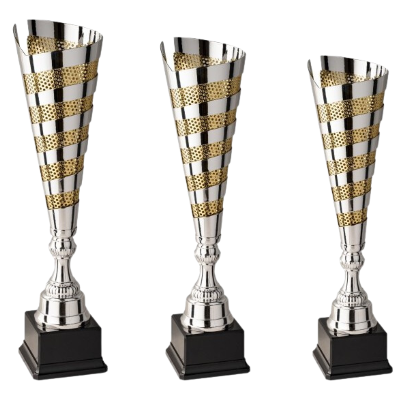 Tris di coppe trofeo personalizzate artigianale