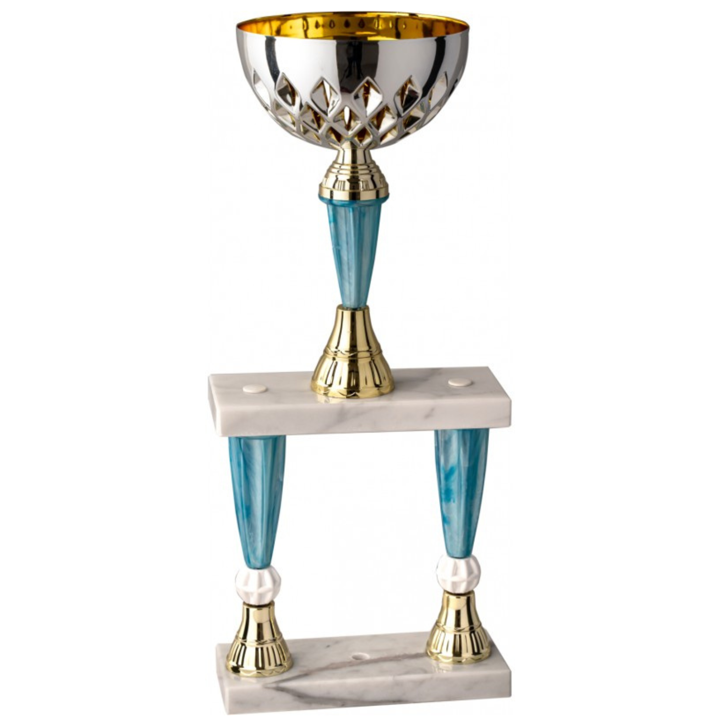 Trofeo in metallo da 41 cm a due piani | Cod. 5.223
