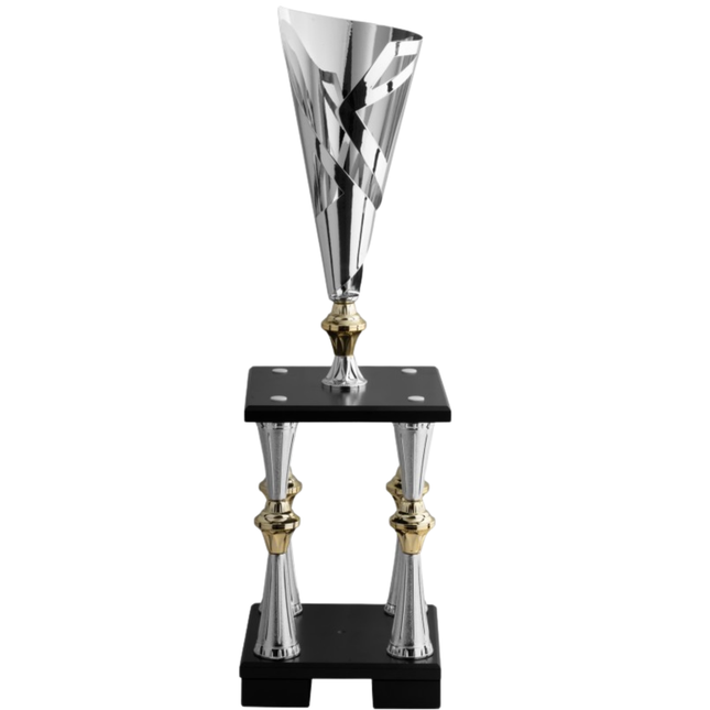 Trofeo in metallo da 67 cm a due piani | Cod. 5.021