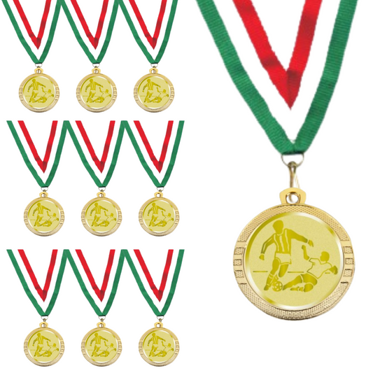 Medaglie Calcio in stock personalizzate 32 mm oro | Cod. 23.001.1CG