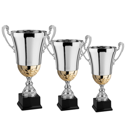 Tris di trofei personalizzati con manici 42 - 38 - 32 cm | Cod. 2.491P