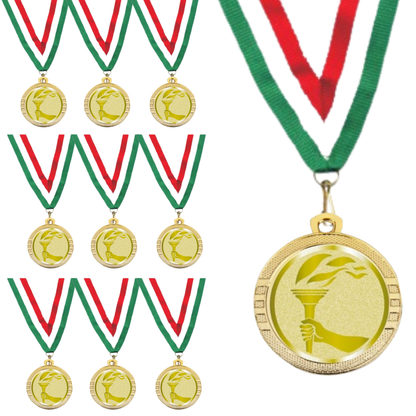 Medaglie Vittoria in stock personalizzate 32 mm oro | Cod. 23.001.1OL