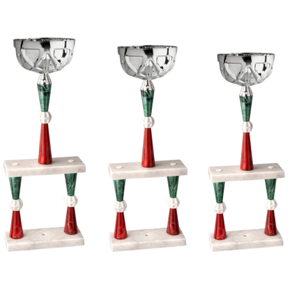Tris di trofei a due piani 54 - 50 - 45 cm | Cod. 5.249