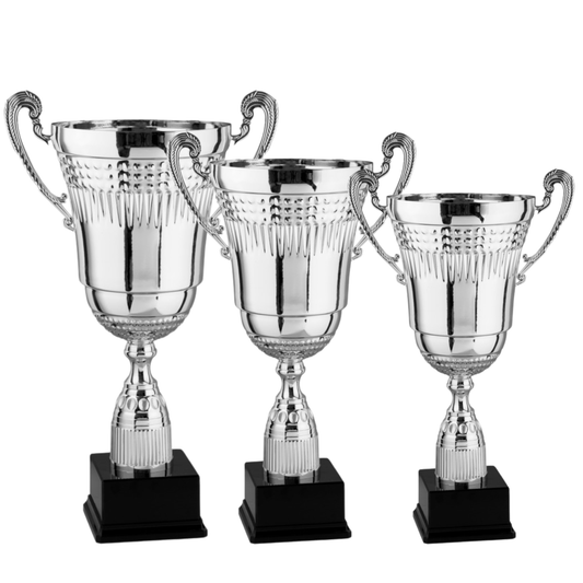 Tris di trofei personalizzati con manici 46 - 40 - 37 cm | Cod. 2.451P