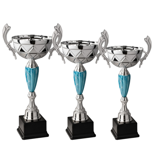 Tris di trofei personalizzati con manici 43 - 40 - 36 cm | Cod. 8.659