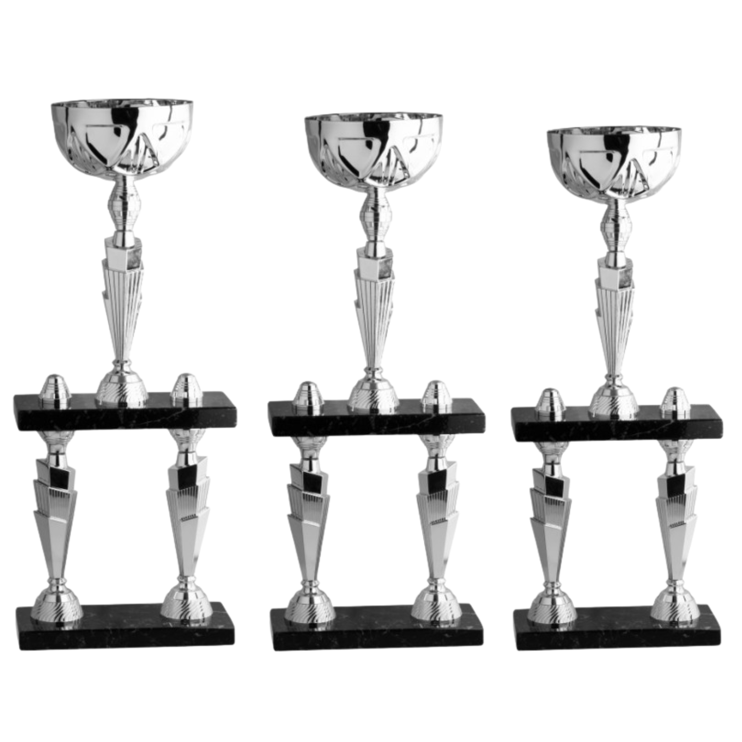 Tris di trofei a due piani 57 - 54 - 52 cm | Cod. 5.019