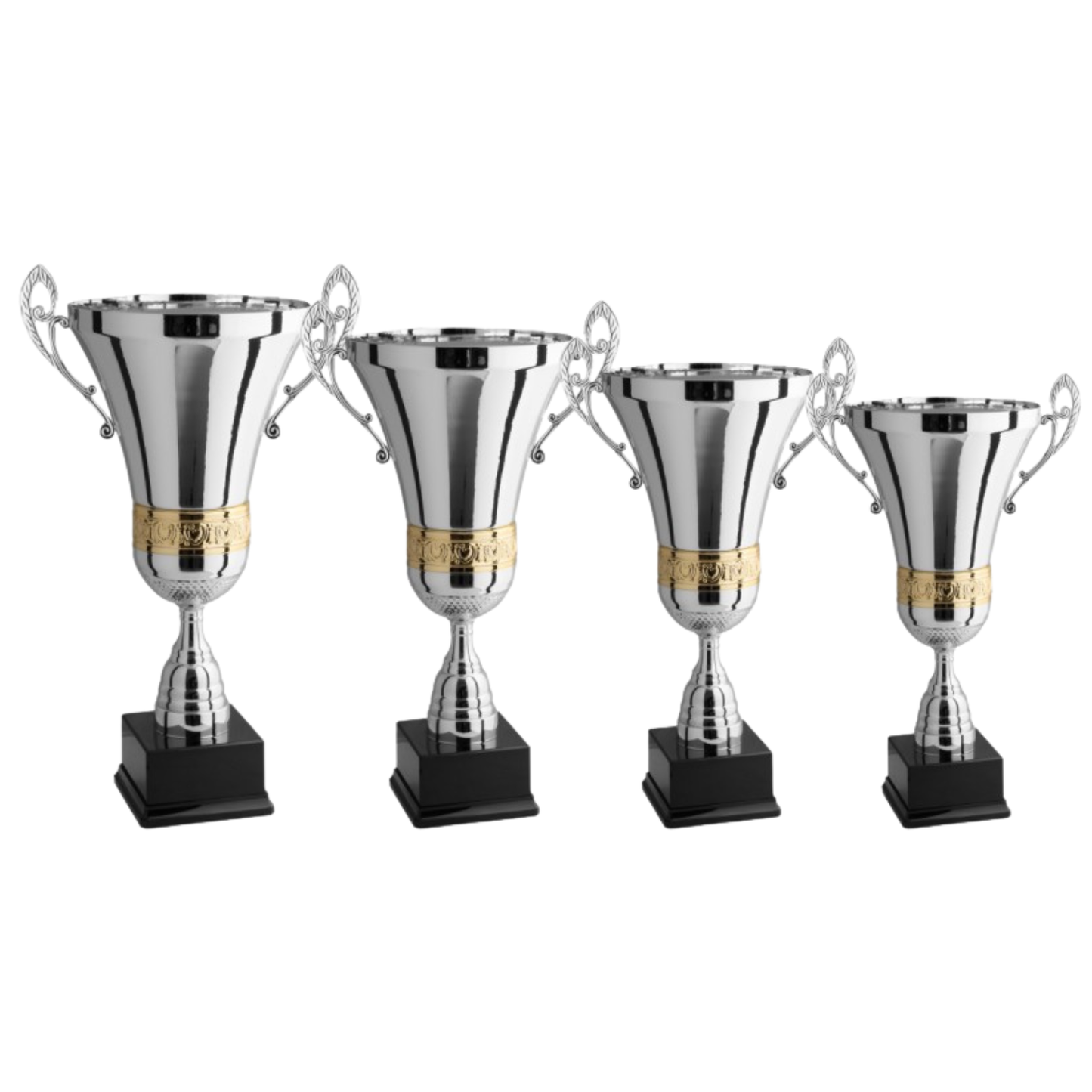 Set 4 premiazioni personalizzate con manici 62 - 55 - 50 - 46 cm | Cod. 1.099