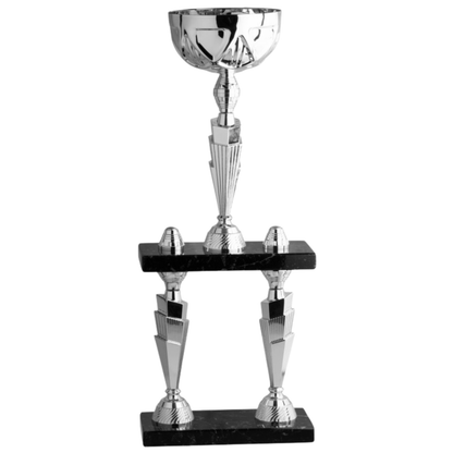 Trofeo in metallo da 54 cm a due piani | Cod. 5.012