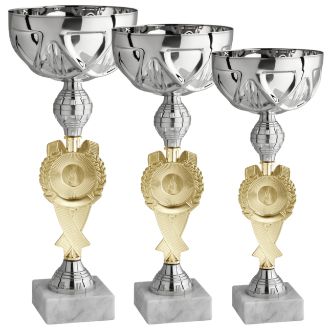 Tris di premiazioni economiche 36 - 34 - 32 cm | Cod. 12.001-T