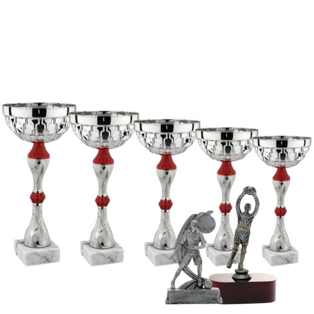 Set completo 7 pezzi premiazioni calcistiche gran risparmio | Cod. Saturno