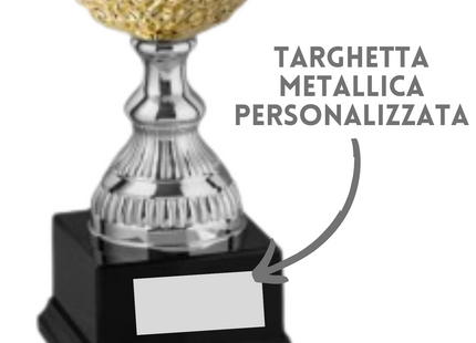 Tris di coppe trofeo personalizzate