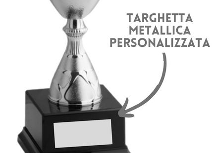 Trofeo moderno lavorazione ruvida e gradone dorato 49 cm | Cod. 2.413