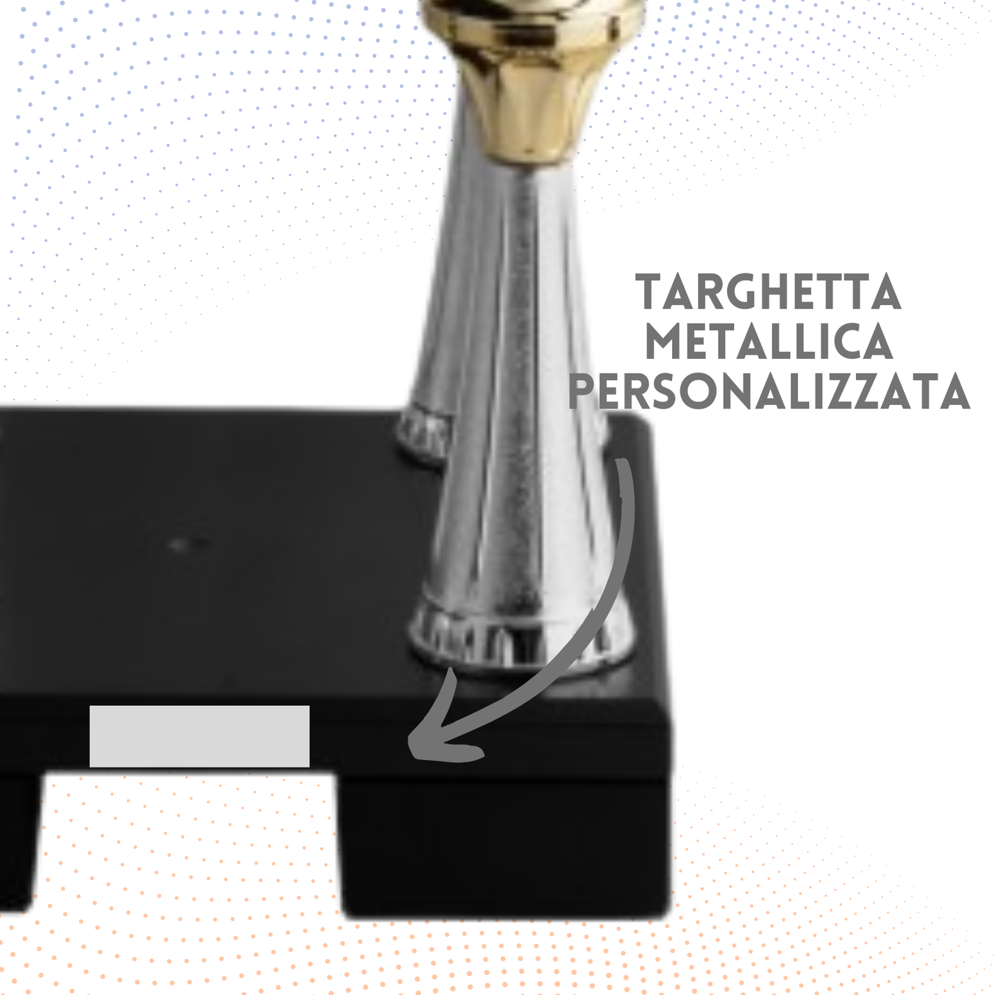 Trofeo in metallo da 65 cm a due piani | Cod. 5.022