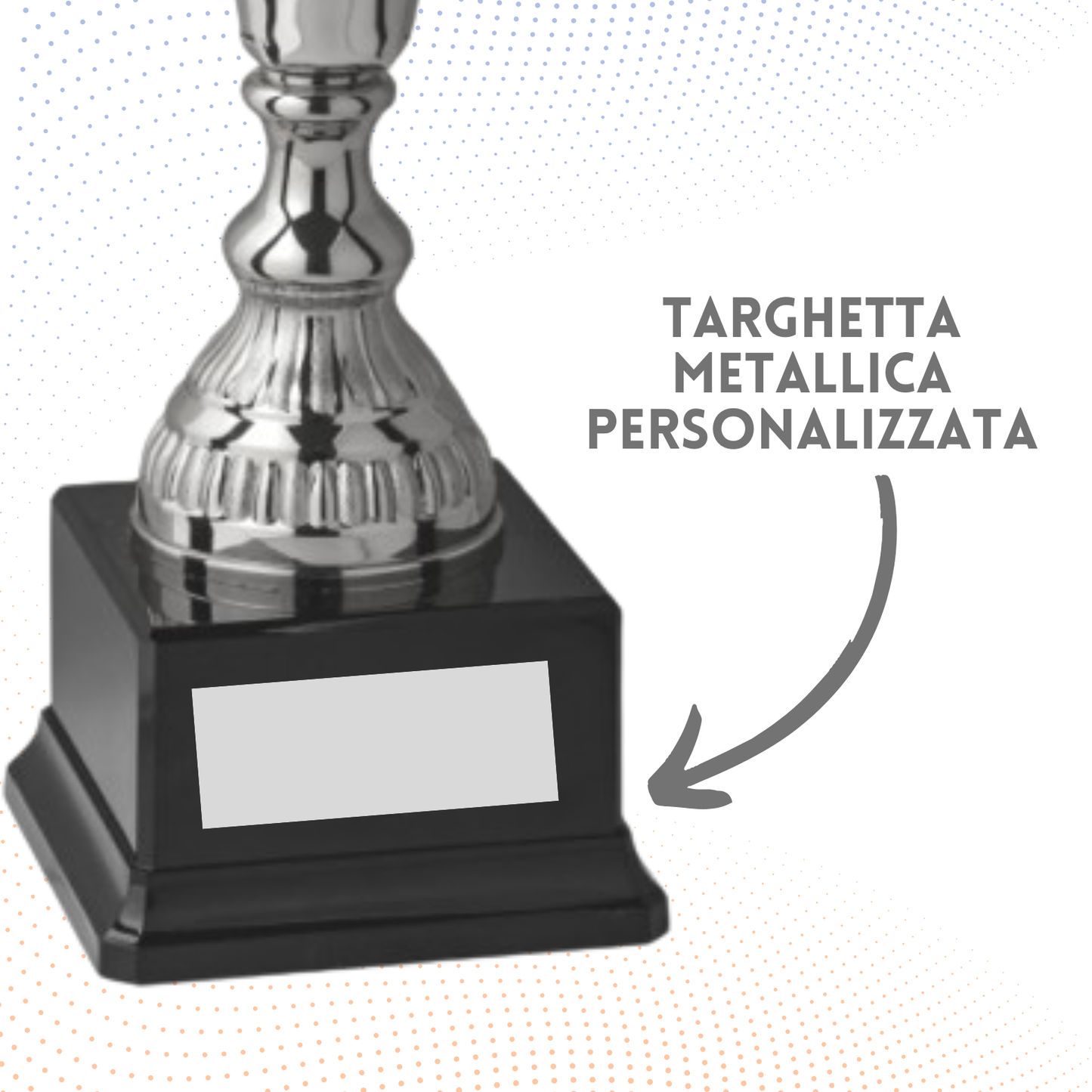 Trofeo in metallo da 40 cm con manici | Cod. 8.182