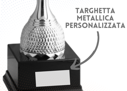 Trofeo con manici 52 cm da 2,1 Kg stile Champions League in metallo | Cod. 1.003