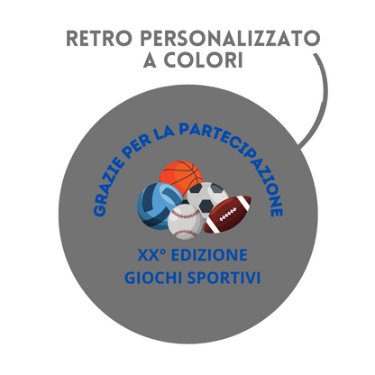 medaglia personalizzata argento 45 mm