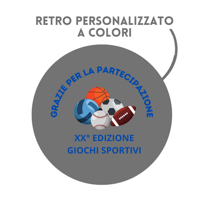 Medaglie Calcio in stock personalizzate 32 mm argento | Cod. 23.001.1CS