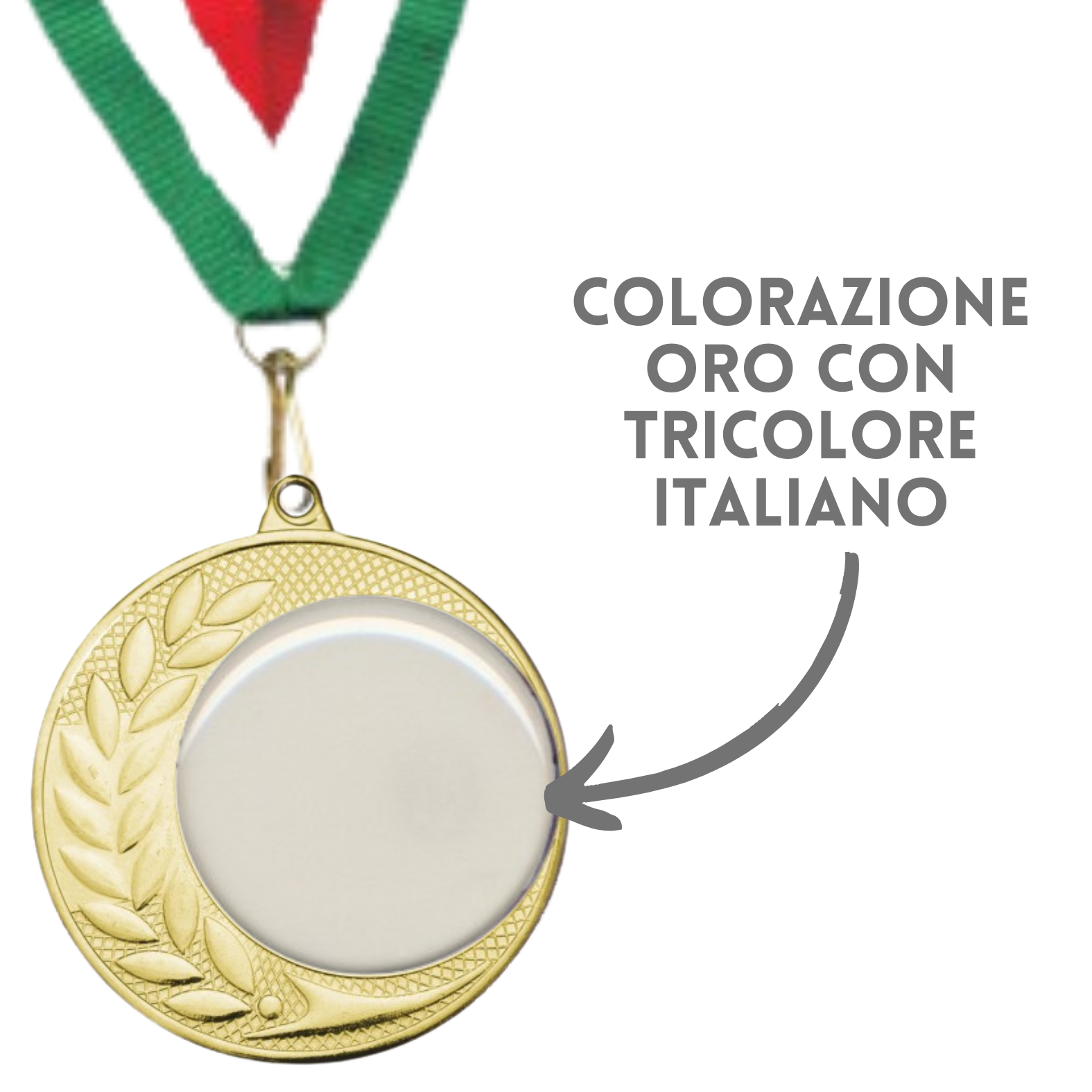 Medaglie personalizzate con logo resinato 70 mm oro | Cod. 22.307.69G