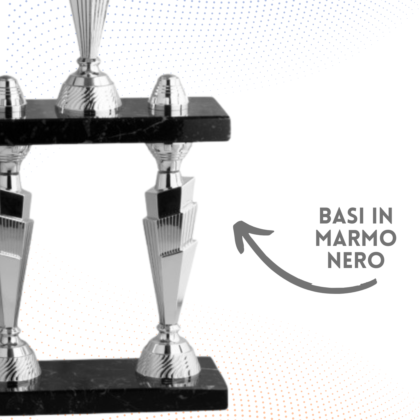 Trofeo in metallo da 54 cm a due piani | Cod. 5.012