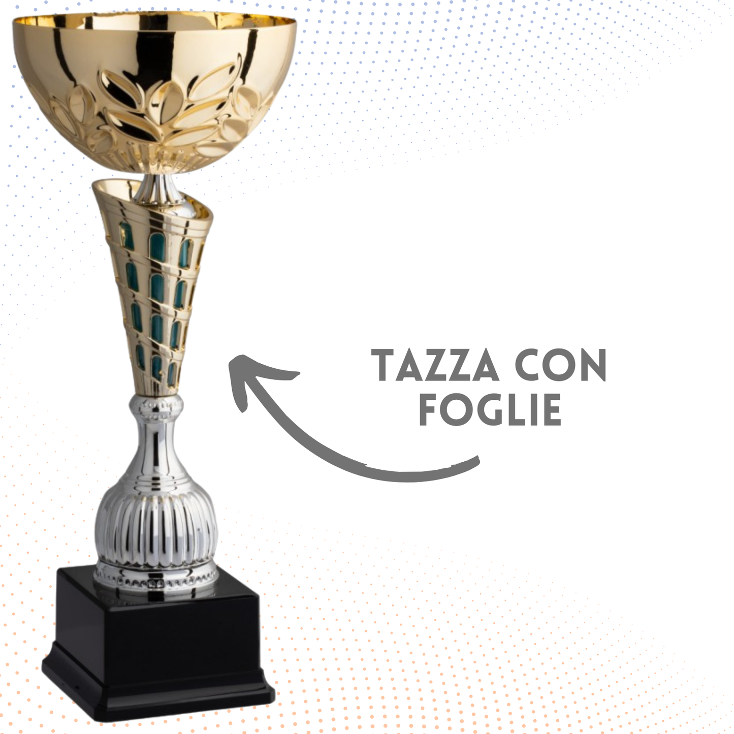 Coppa da 39 cm oro con tazza in metallo | Cod. 8.682G