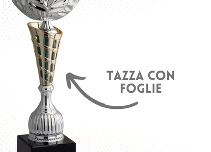 Coppa da 33 cm silver con tazza in metallo | Cod. 8.684S