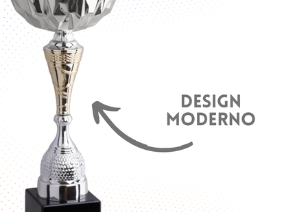 Coppa da 41 cm silver con tazza in metallo | Cod. 9.051S