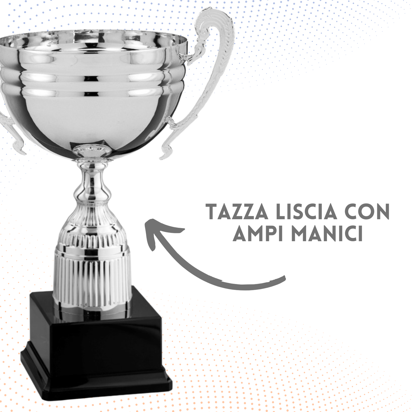 Trofeo in metallo da 37 cm con manici | Cod. 6.431
