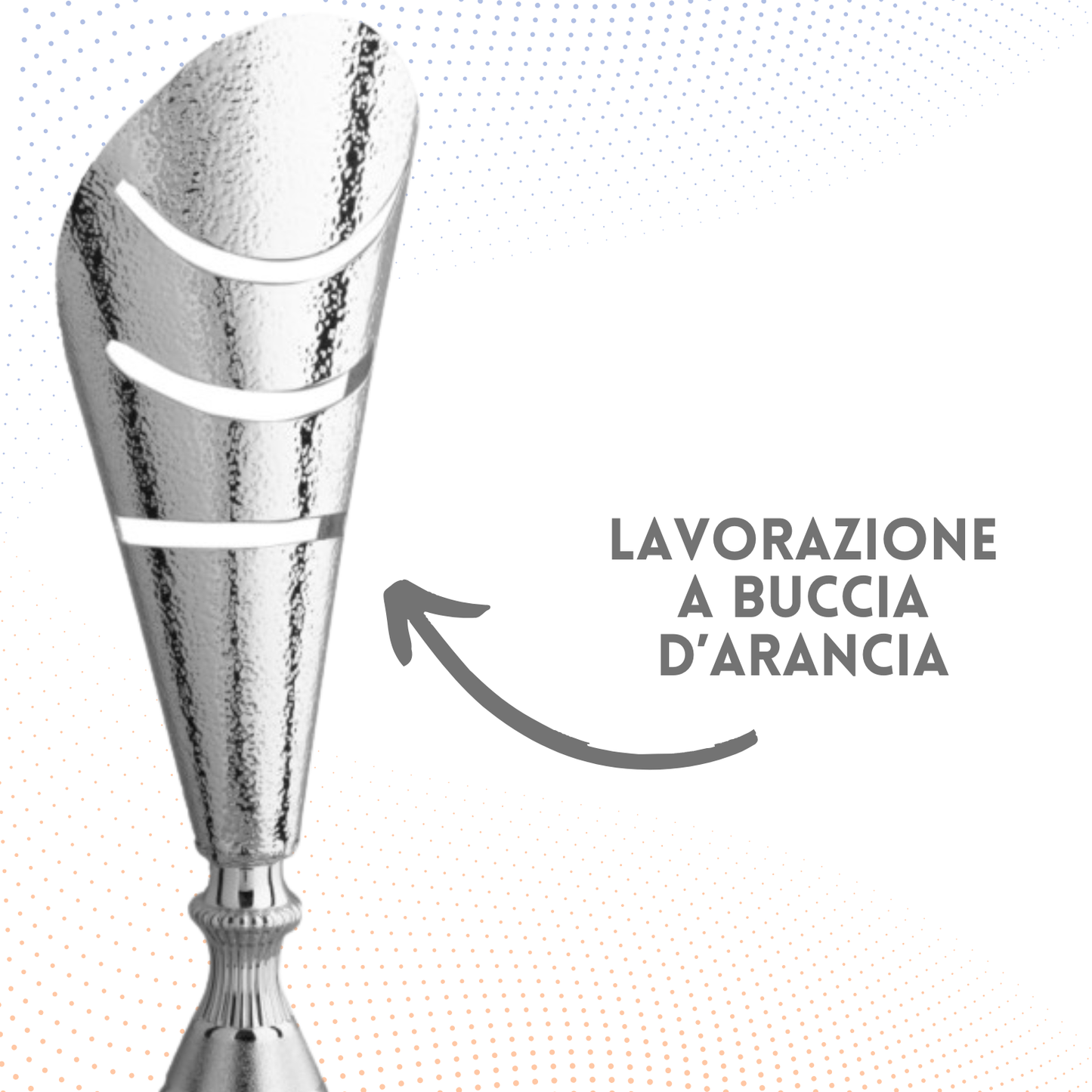 Trofeo in metallo da 38 cm con asole | Cod. 7.043