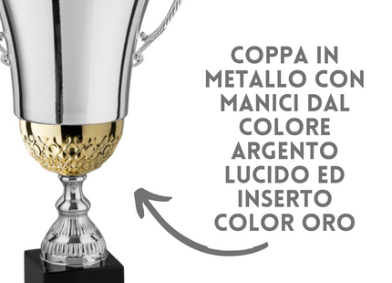 Tris di trofei personalizzati con manici 58 - 51 - 46 cm | Cod. 2.491G