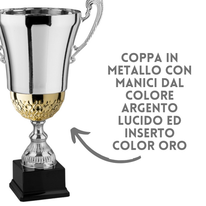 Tris di trofei personalizzati con manici 58 - 51 - 46 cm | Cod. 2.491G