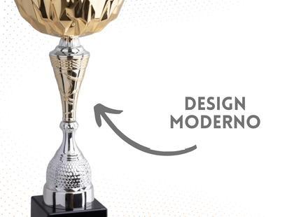 Coppa da 30 cm gold con tazza in metallo | Cod. 9.054G