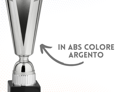 Coppa da 30 cm in ABS colore argento | Cod. 8.632
