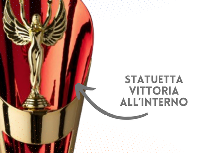 Trofeo in metallo da 36 cm con Vittoria | Cod. 6.483
