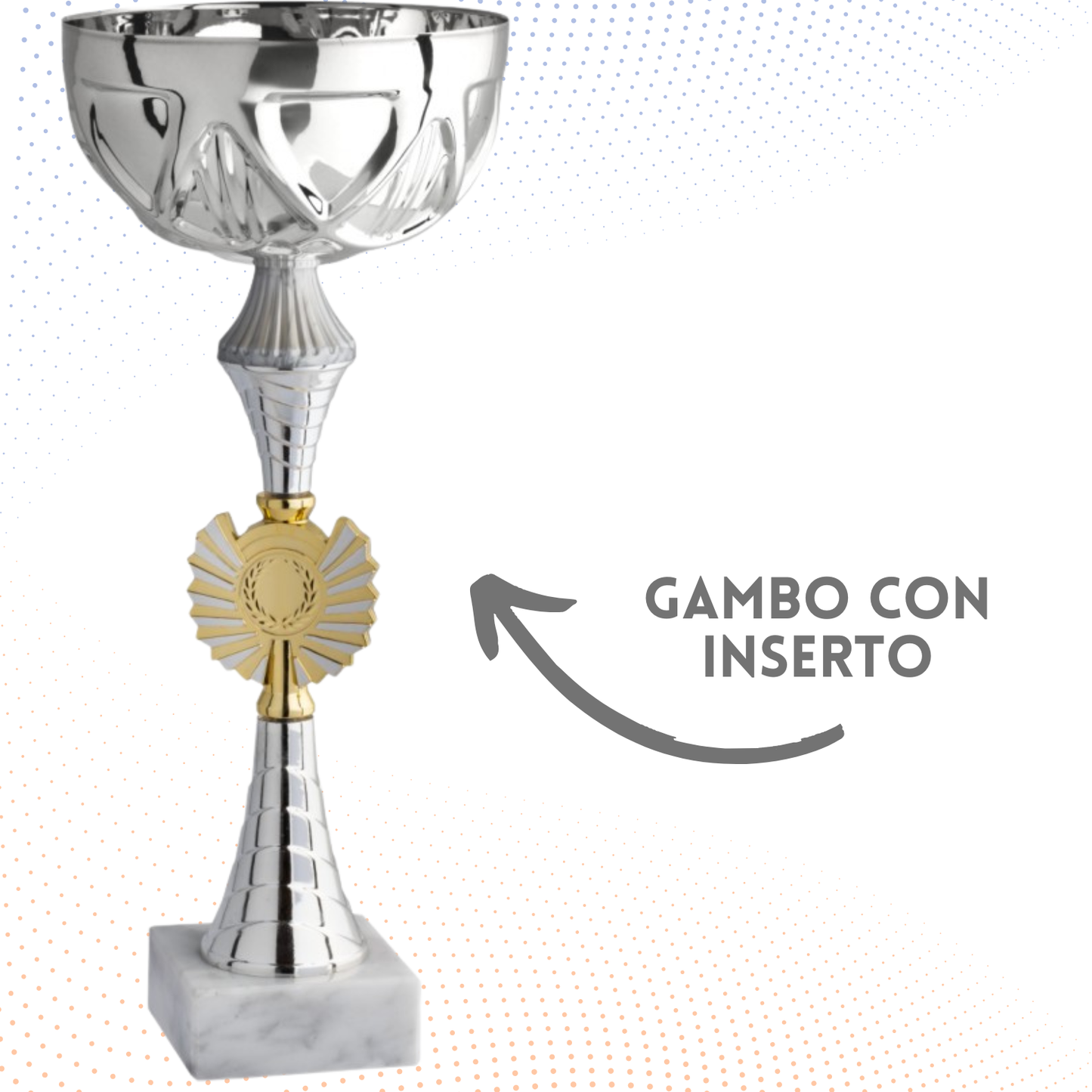 Coppa da 37 cm con base in marmo | Cod. 12.011S