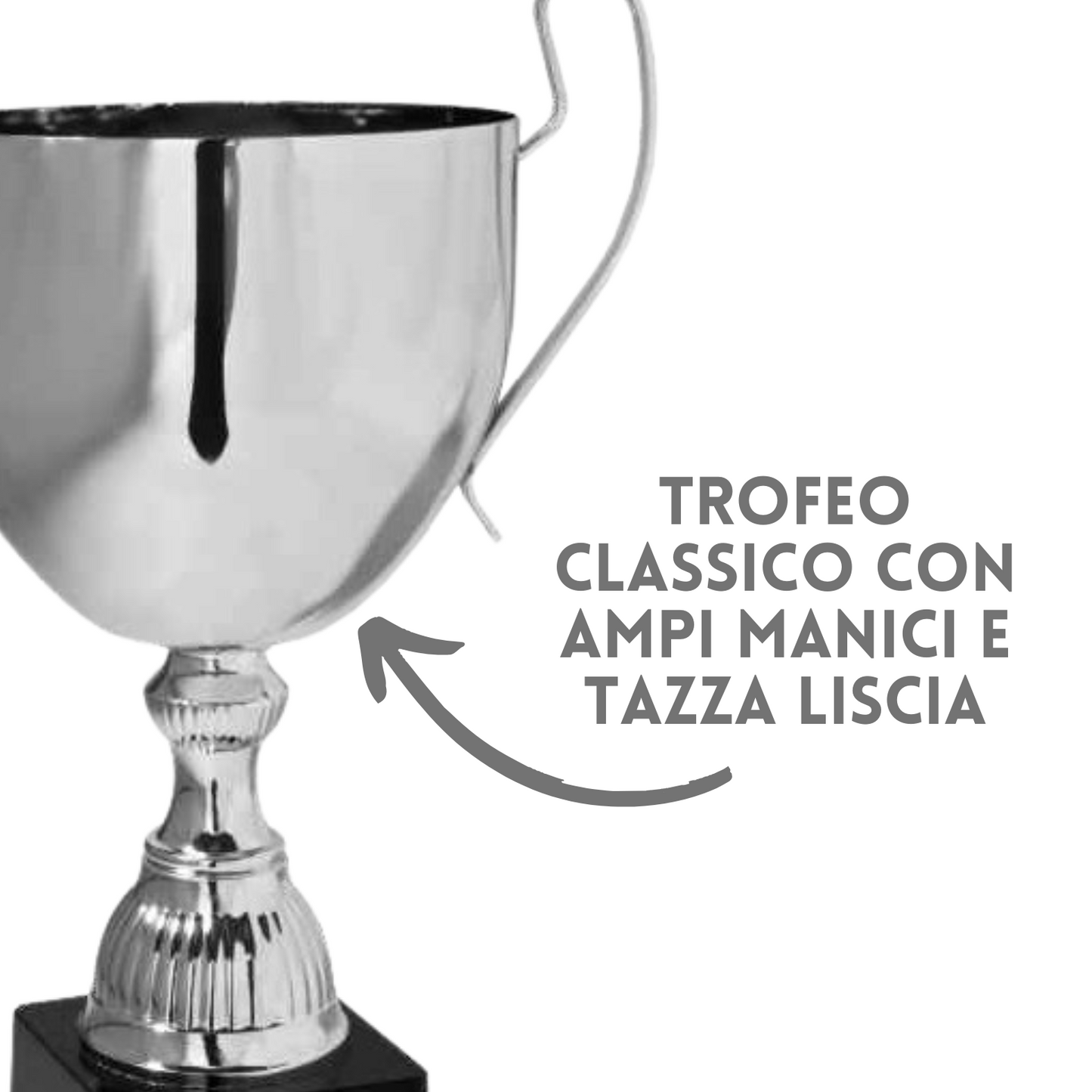 Coppa trofeo da 40 cm in metallo con ampi manici | Cod. 6.311