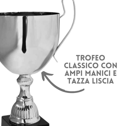 Coppa trofeo da 40 cm in metallo con ampi manici | Cod. 6.311