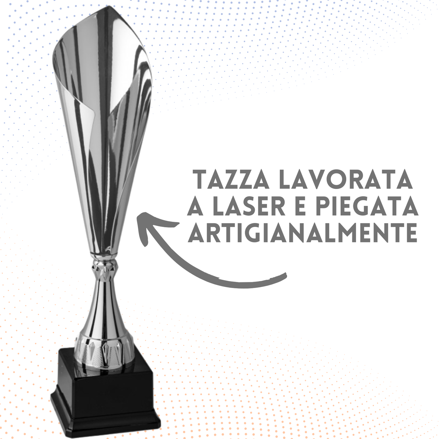 Trofeo in metallo da 37 cm colore silver | Cod. 4.453