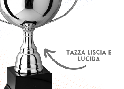 Trofeo in metallo da 23 cm con manici | Cod. 7.554