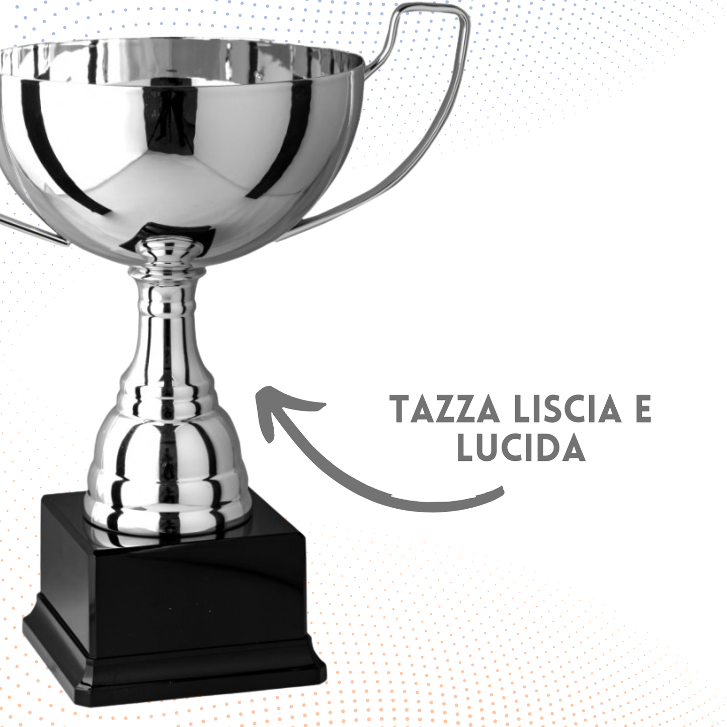 Trofeo in metallo da 28 cm con manici | Cod. 7.552