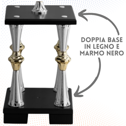 Trofeo in metallo da 67 cm a due piani | Cod. 5.021