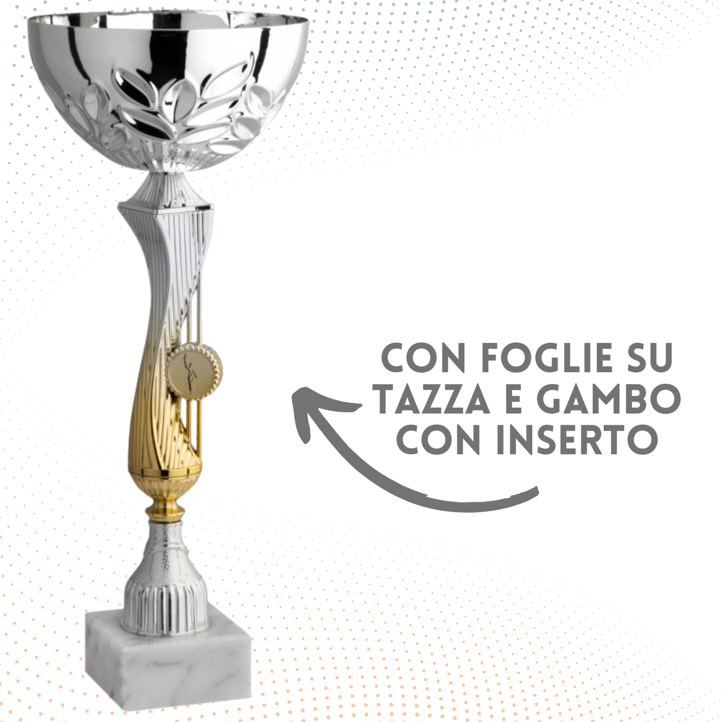 Coppa da 40 cm con base in marmo | Cod. 11.542S