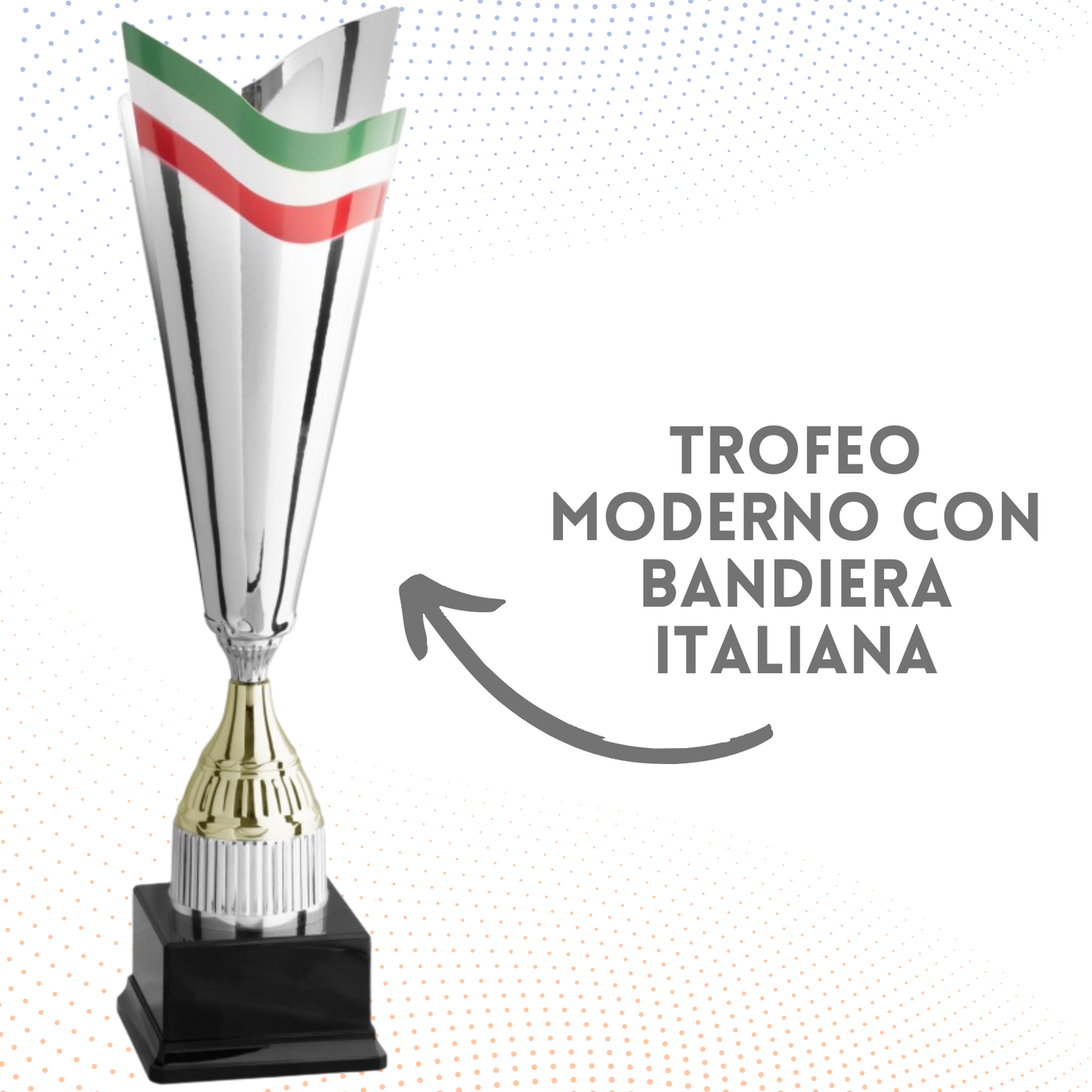 Set 4 Trofei tricolore da 57 - 52 - 46 - 40 cm | Cod. 3.119