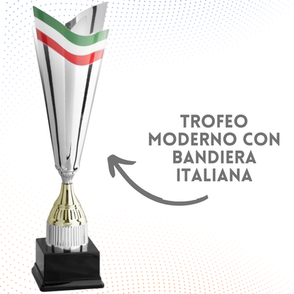 Set 4 Trofei tricolore da 57 - 52 - 46 - 40 cm | Cod. 3.119
