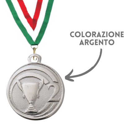 medaglia personalizzata argento 45 mm