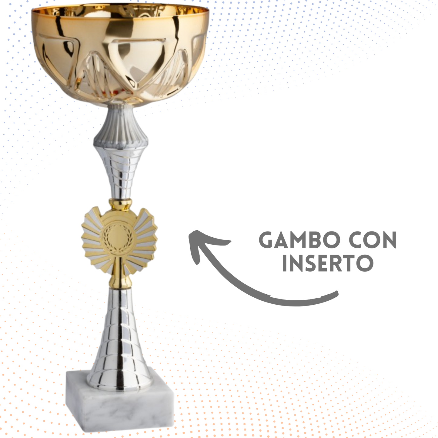 Coppa da 33 cm con base in marmo | Cod. 12.012G