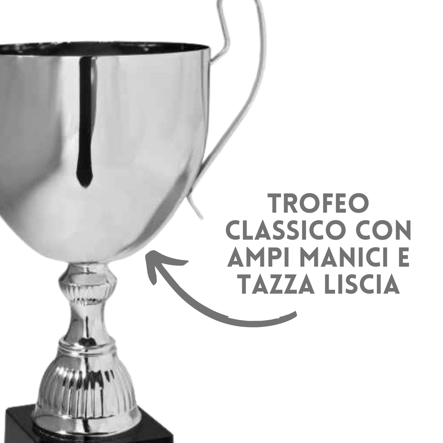 Coppa trofeo da 32 cm in metallo con ampi manici | Cod. 6.313