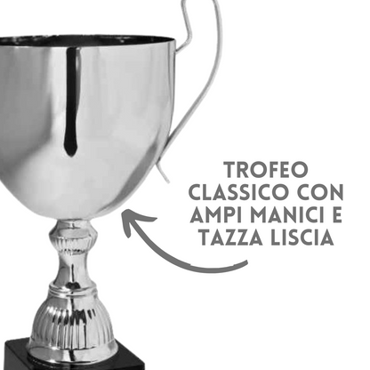 Coppa trofeo da 32 cm in metallo con ampi manici | Cod. 6.313