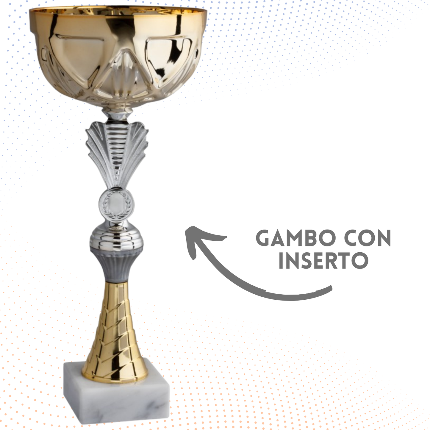 Coppa da 33 cm con base in marmo | Cod. 12.032G