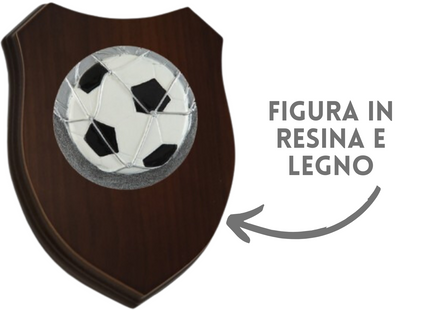 Premiazioni personalizzate crest in legno premio calcio 25.201.11
