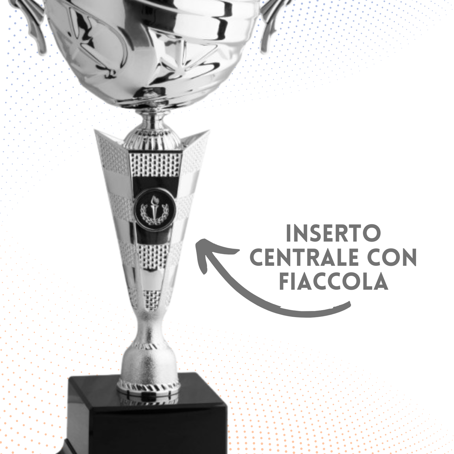 Trofeo in metallo da 46 cm con manici | Cod. 8001